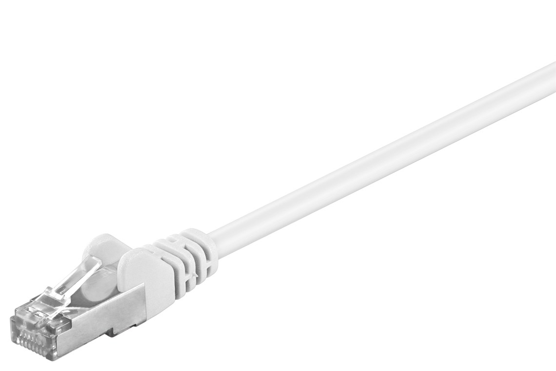 Patch kabel, F/UTP CAT5E, 0,50 m hvid