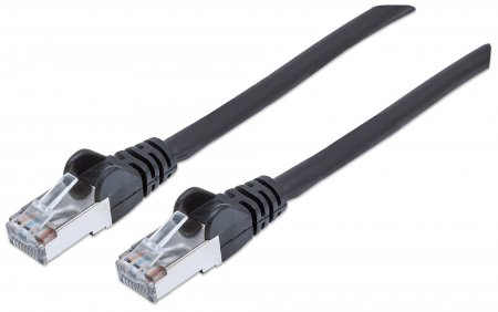 Patch kabel, S/FTP CAT6A, 10 m, Sort