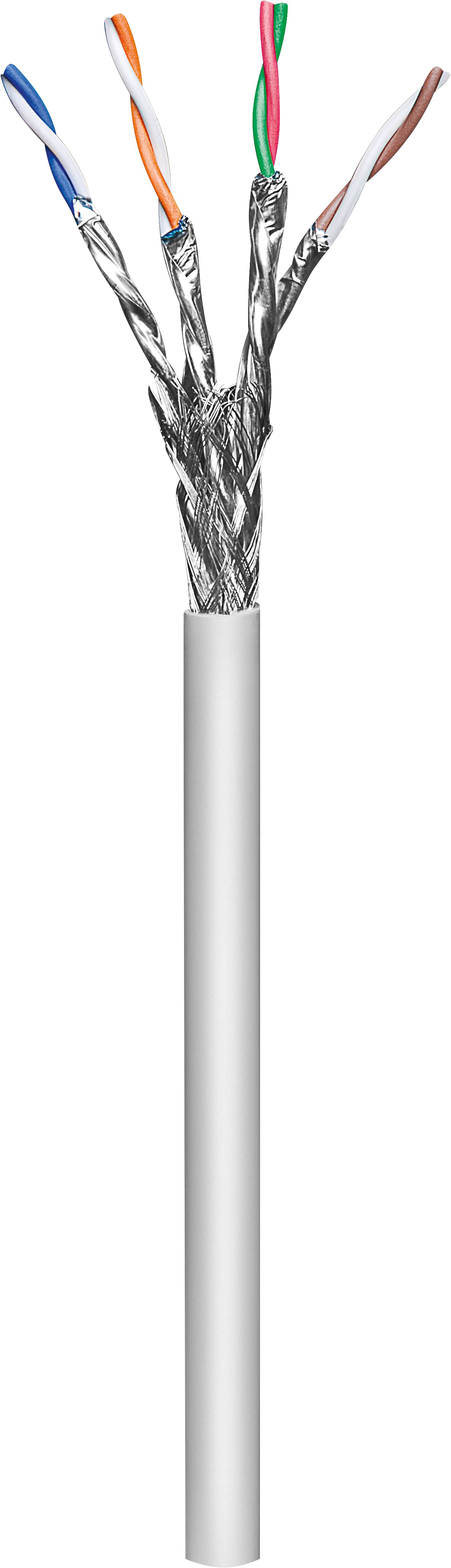 Patch kabel (blød), S/FTP CAT6A(PiMF) 100 m, 100% Kobber