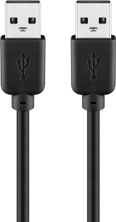 USB 2.0 cable, (bulk good), A' male to 'A' male USB AA 300 LC HiSpeed 2.0 black 3m