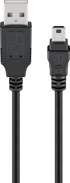 Goobay USB 2.0 Hi-Speed Kabel, Sort, 1m