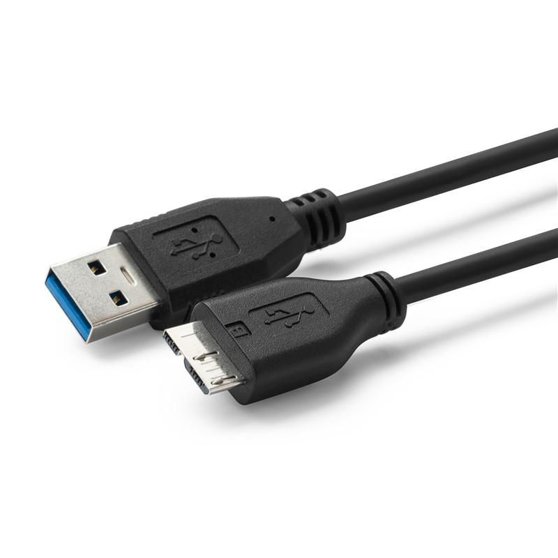 USB3 kabel A han/micro B-han, sort, 3 m