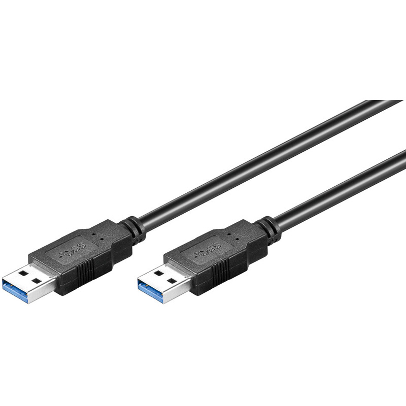 USB3 forb. kabel A-han/A-han, sort, 5 m