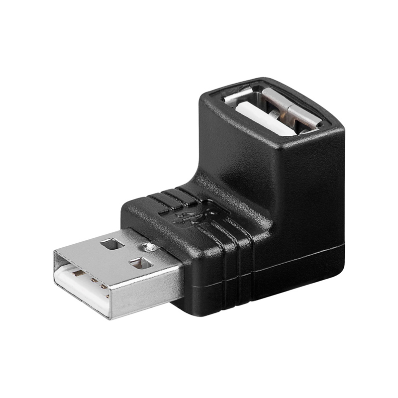 68920 USB 2.0 Female Type A 90° Hi-Speed Adapter,black