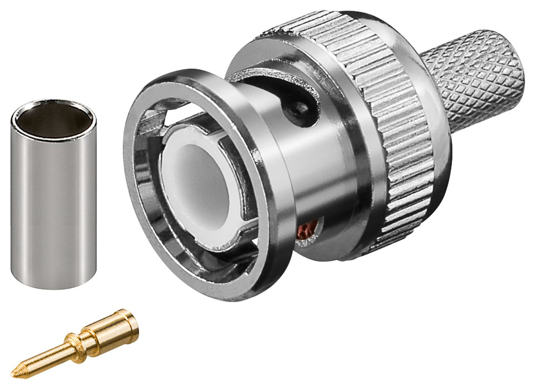 goobay 11334 BNC crimp plug - for RG 59/U cable with gold pin