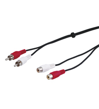 Goobay 50027 Stereo Extension Cable, 2x RCA, 5 m Cable Length