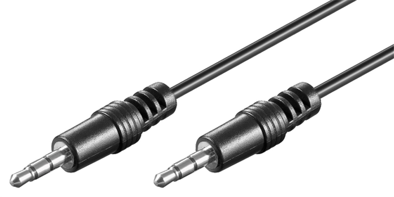 Audio kabel, 3,5 mm st. jack han/han, 2,5 m
