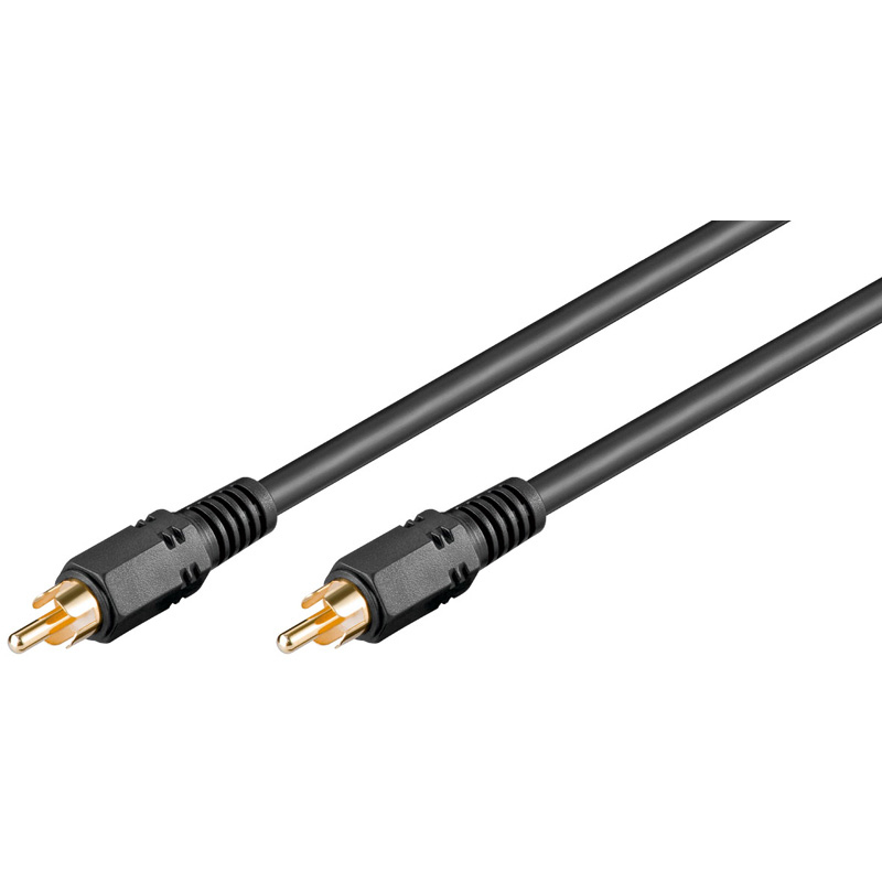 Goobay 50267 Coaxial Digital/Audio Connector Cable, RCA S/PDIF, Double Shielded, 2 m Cable Length