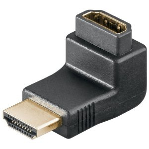 Goobay 68782 HDMI Angled Adapter, Gold-Plated, Female, Type A