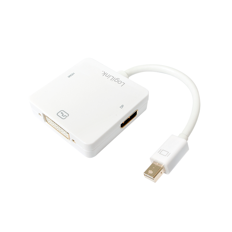 Logilink Mini DisplayPort to HDMI/DVI/DisplayPort with 3 in 1 Adaptor