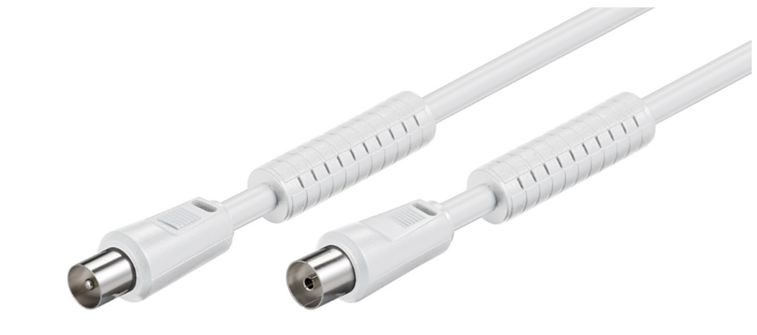 Goobay 50723 Antenna Cable with Ferrite (80 dB), 2X Shielded, 1.5m Length