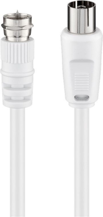 Goobay 11831 SAT Antenna Adapter Cable (<70 dB), 2X Shielded, 5m Length