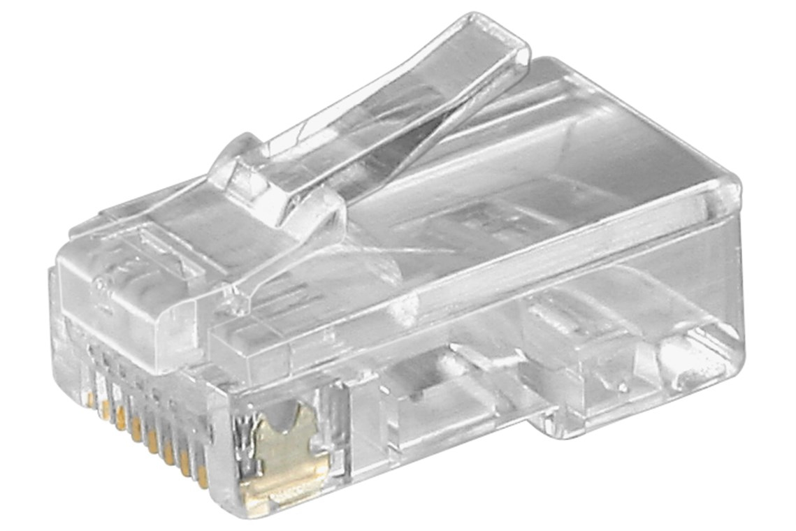 Modularstik, RJ45 for 8 leder fladkabel