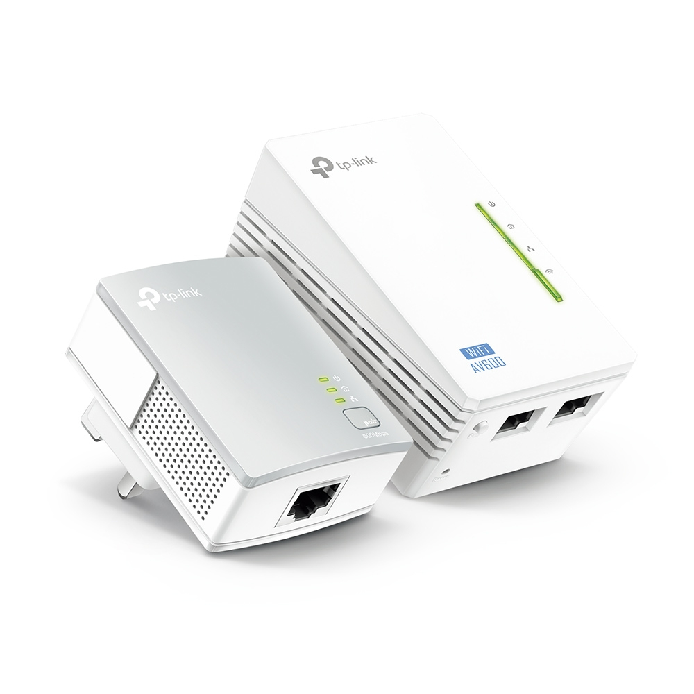 TP-Link TL-WPA4220KIT 2-Port Powerline Adapter WiFi Starter Kit, Range Extender, Broadband/WiFi ...