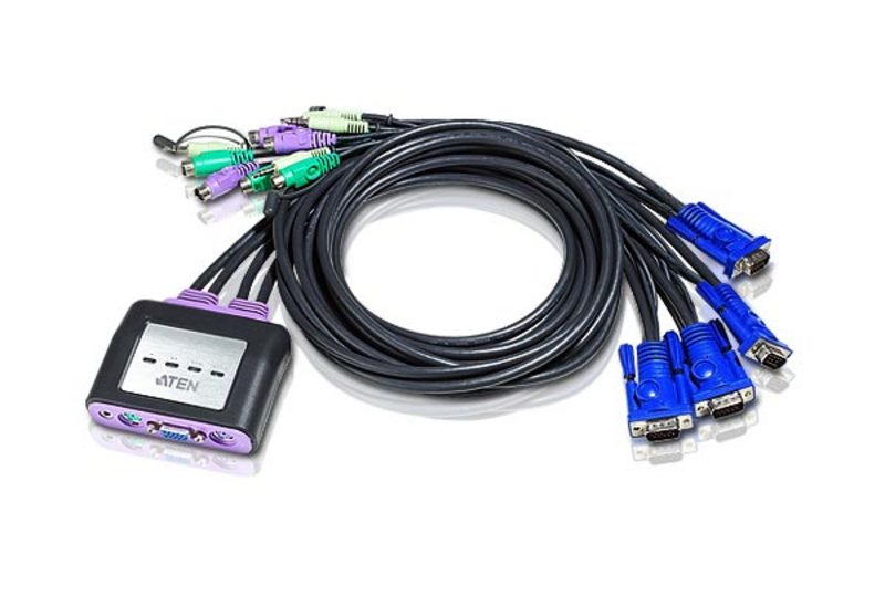 KVM Mini Switch ATEN, 4 port SVGA/PS2+audio