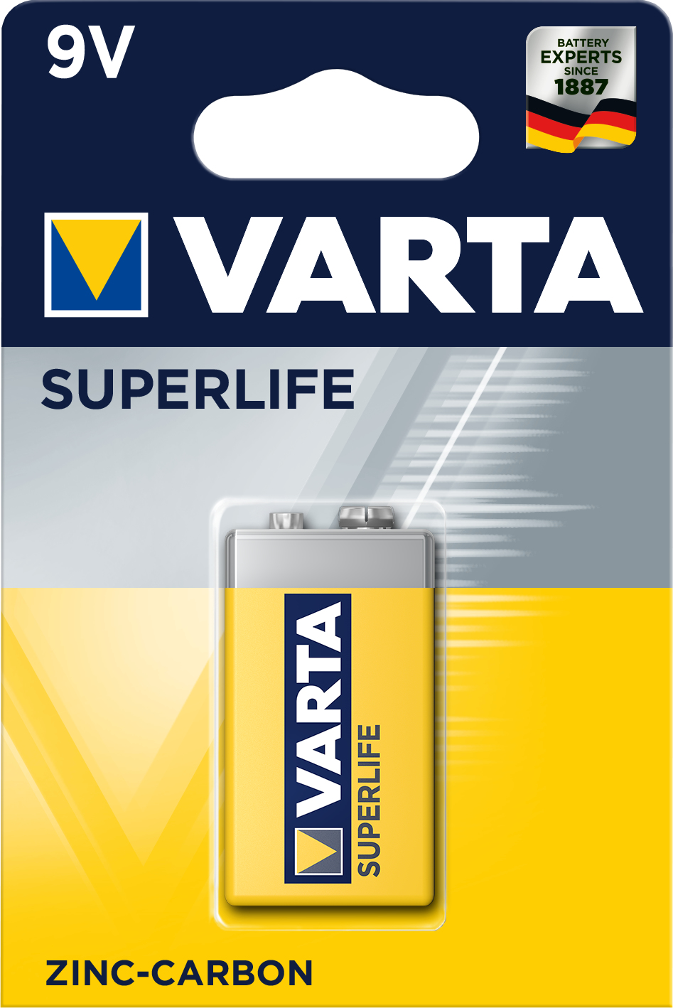 Varta 6F22/9 V Block (2022) Batterie, 1 Stk. Blister