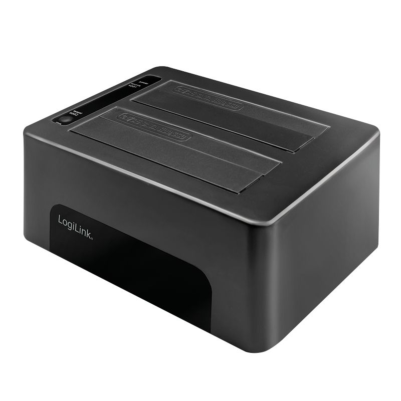 Logilink USB 3.0, 2-bay quick port/docking station for 2.5" & 3.5" SATA HDD/SSD hard drives with...