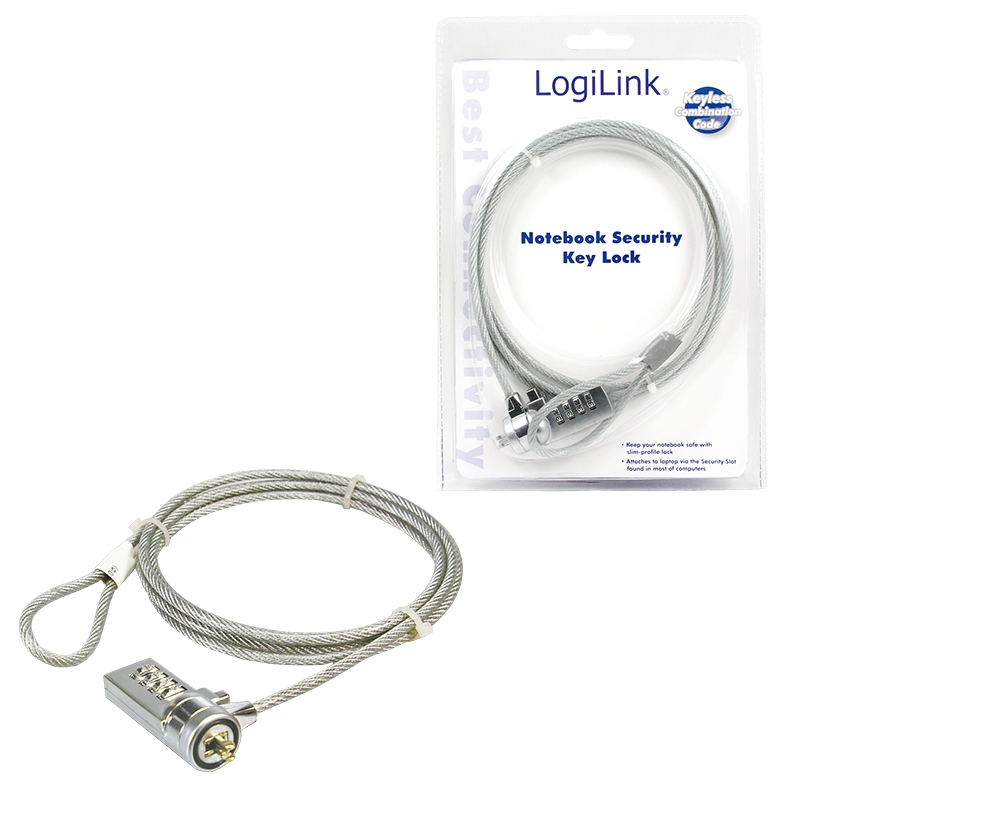 Logilink NBS002 1.50 m Security Lock with Number Code for Notebook