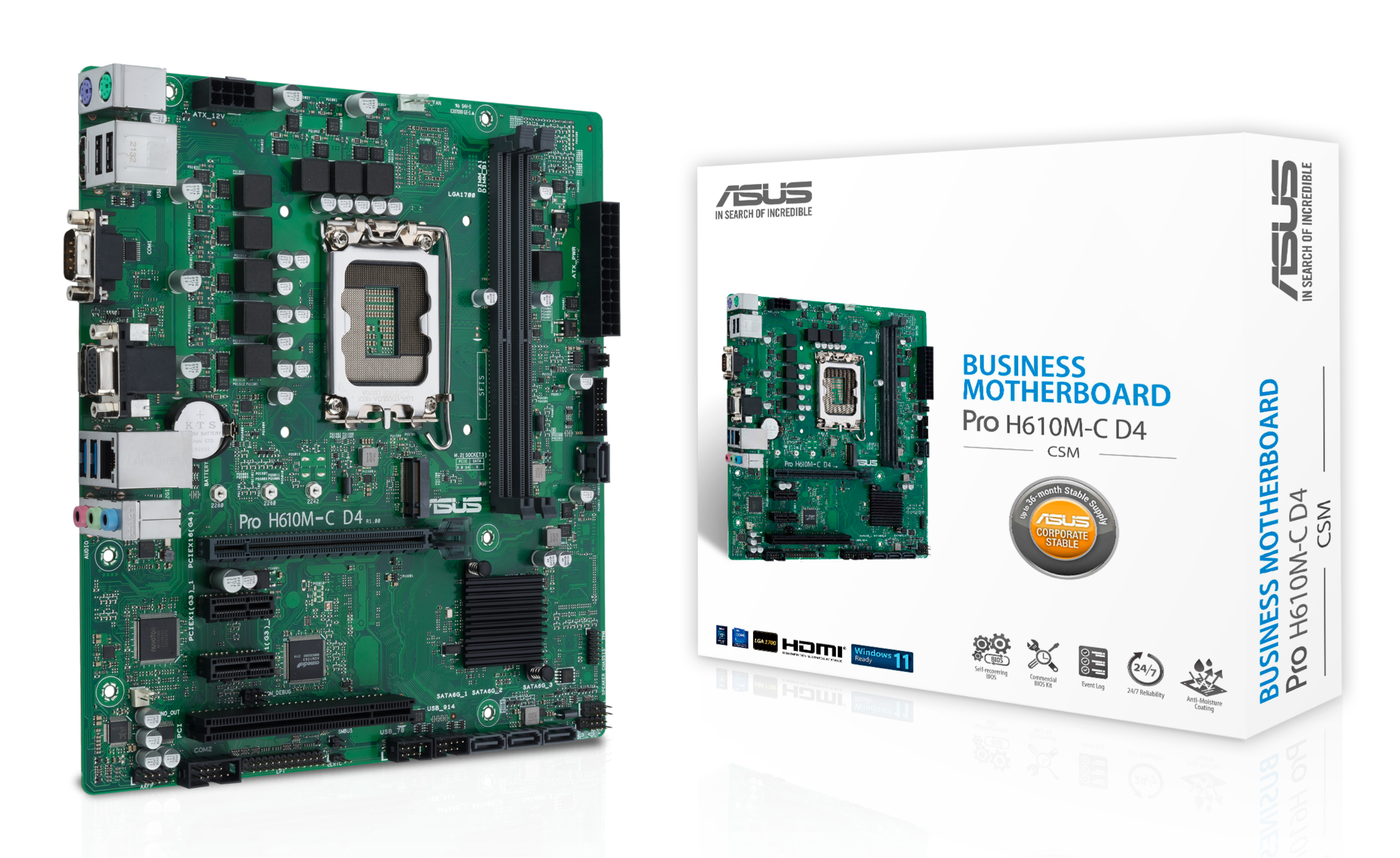 MB ASUS PRO H610M-C D4-CSM (Intel,1700,DDR4,mATX)