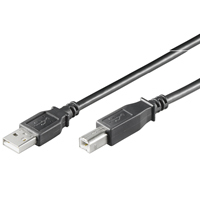 USB 2.0 Hi-Speed Cable, black<br>USB 2.0 male (type A) > USB 2.0 male (type B)