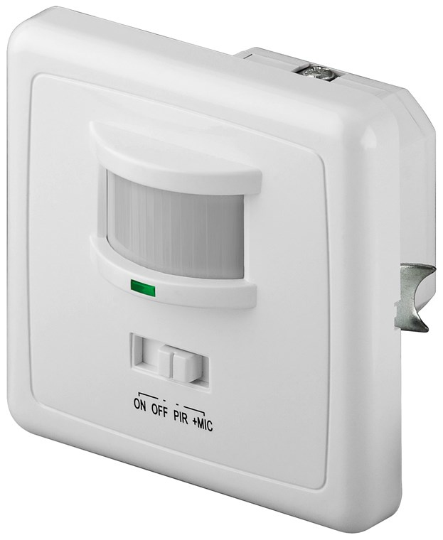Infrared/Acoustic Motion Detector<br>for flush wall mounting, 160° detection, 9 m range, suitabl...
