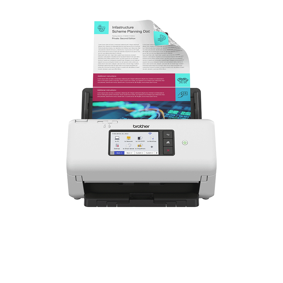 BROTHER ADS-4700W Desktop Scanner Duplex Network WiFi LCD