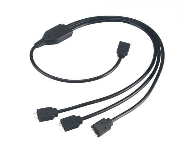 Akasa Addressable RGB LED 1 - 3 splitter and extension cable 50cm