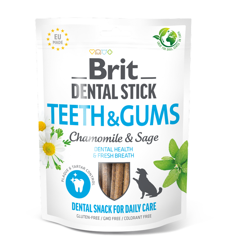 Brit Dental Stick Camomile & Sage, 251g, Snack type: Sticks (Adult, 1 pcs., 270 g)