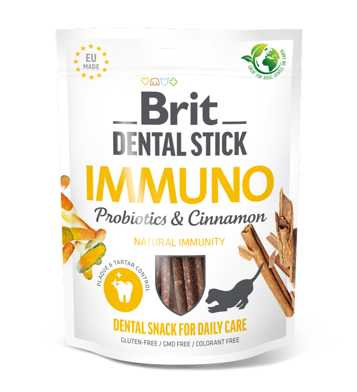 Brit Dental Stick Immuno Probiotics & Cinnamon 251g (Senior, 1 pcs., 251 g)