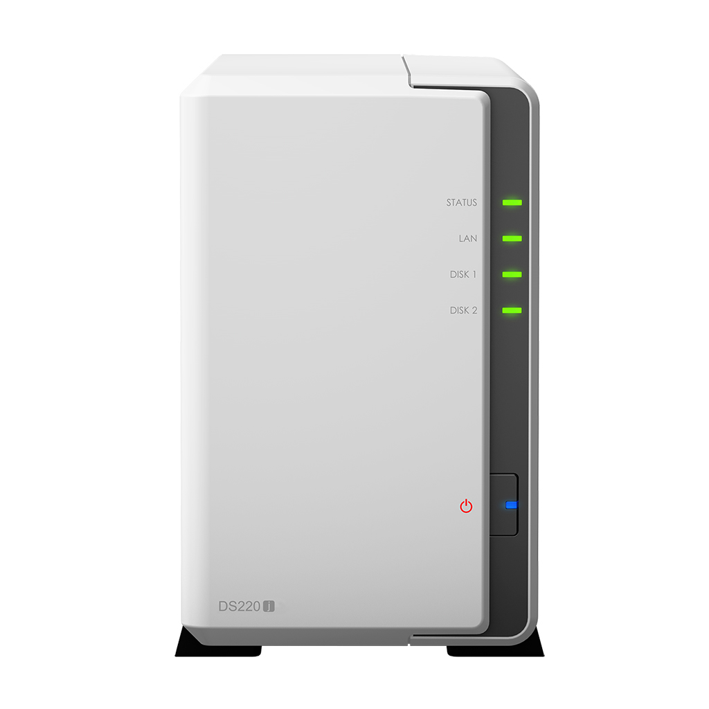 Synology Disk Station DS220j - NAS server - 2 bays - SATA 6Gb/s - RAID 0, 1, JBOD - RAM 512 MB -...