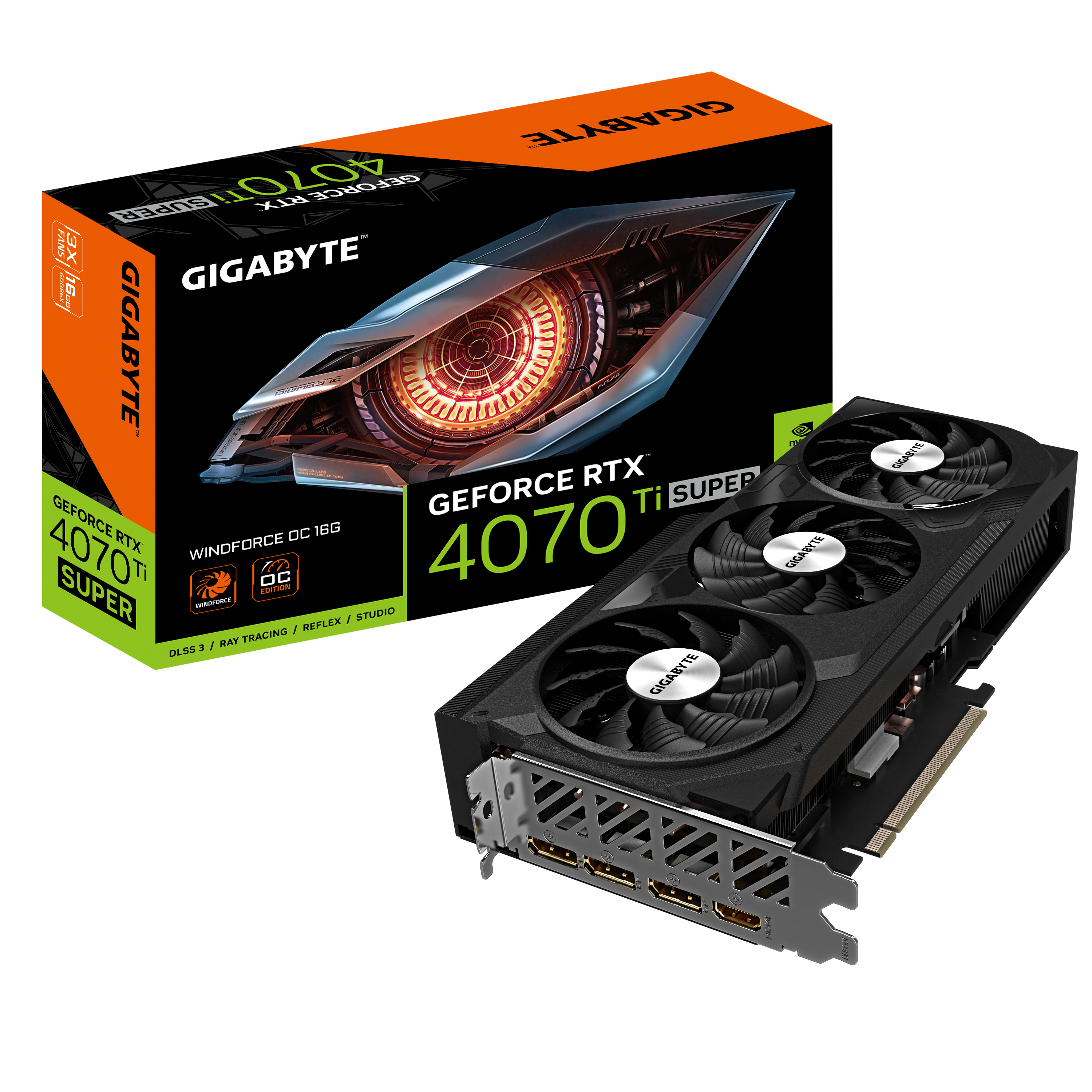 GIGABYTE GeForce RTX 4070 Ti SUPER WindForce 3 OC, 16GB