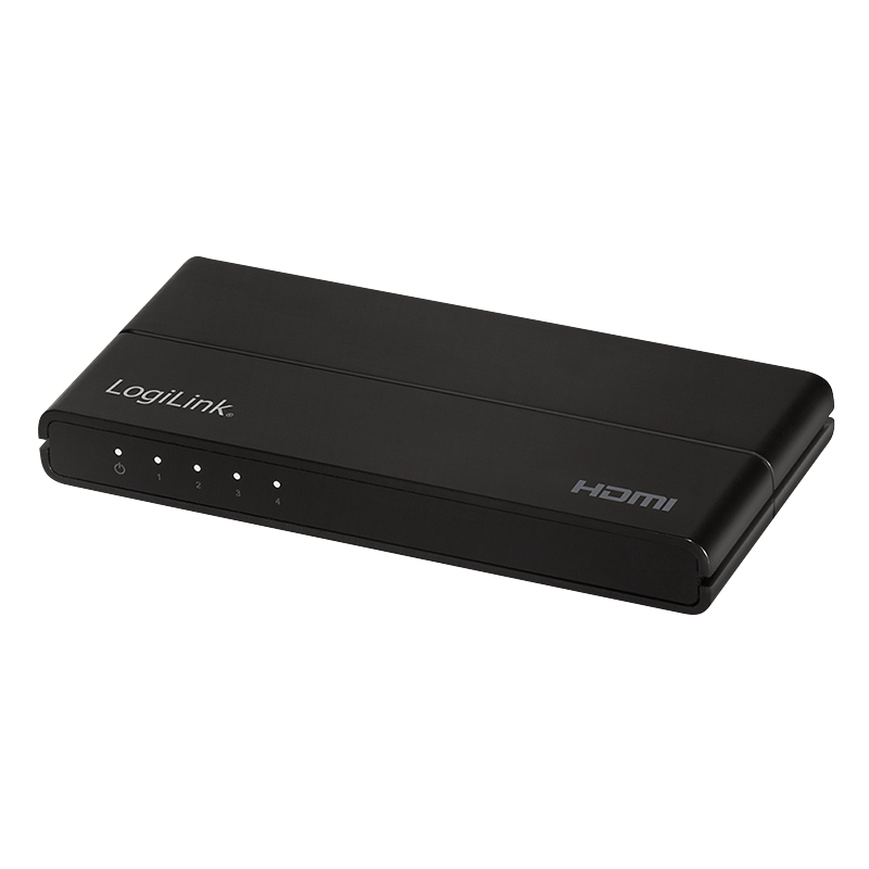 LogiLink HDMI-Splitter 1x4-Port, 4K/60Hz, Downscaler, schw.