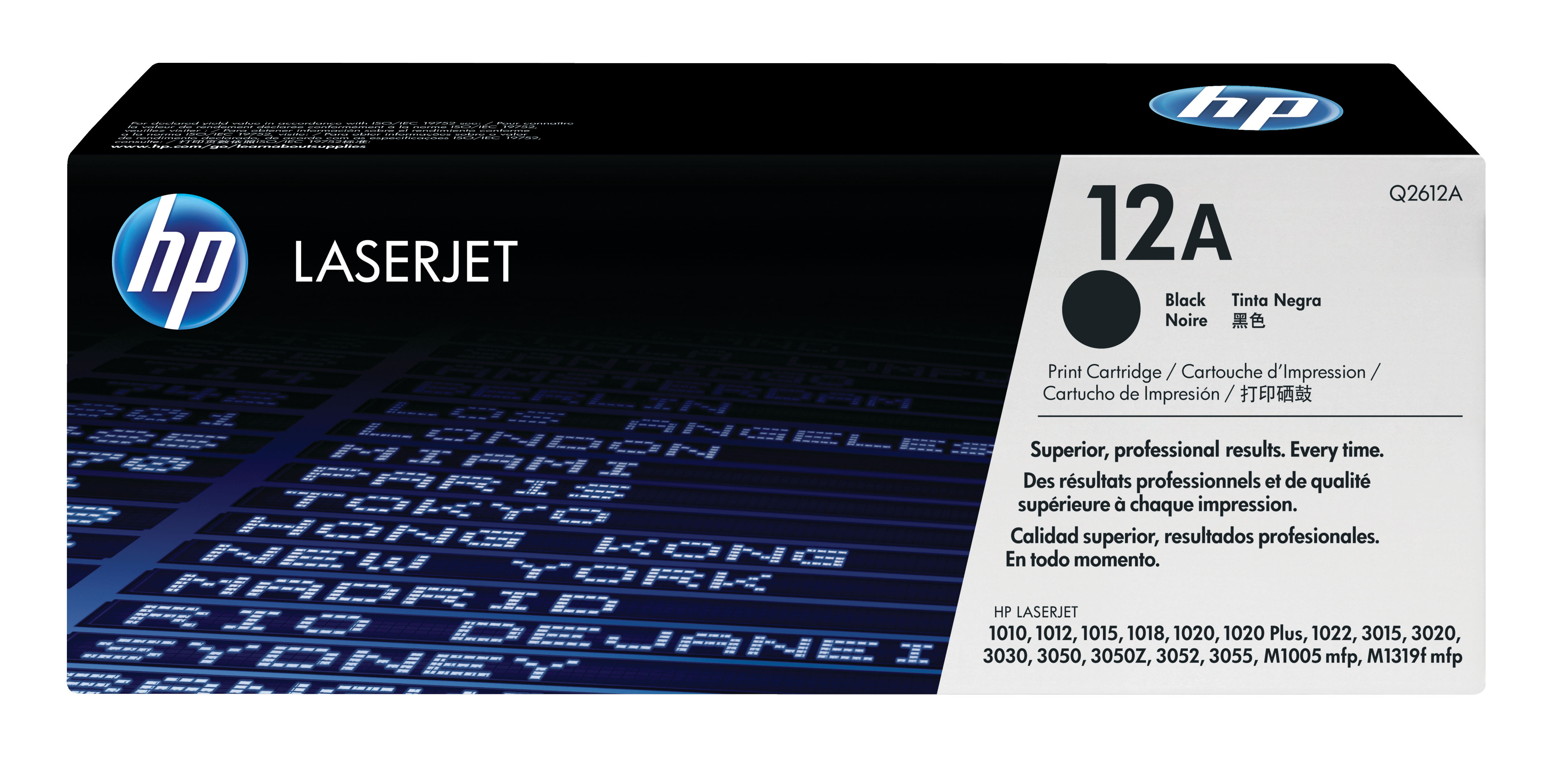 HP Original 12A LaserJet-tonerpatron, sort