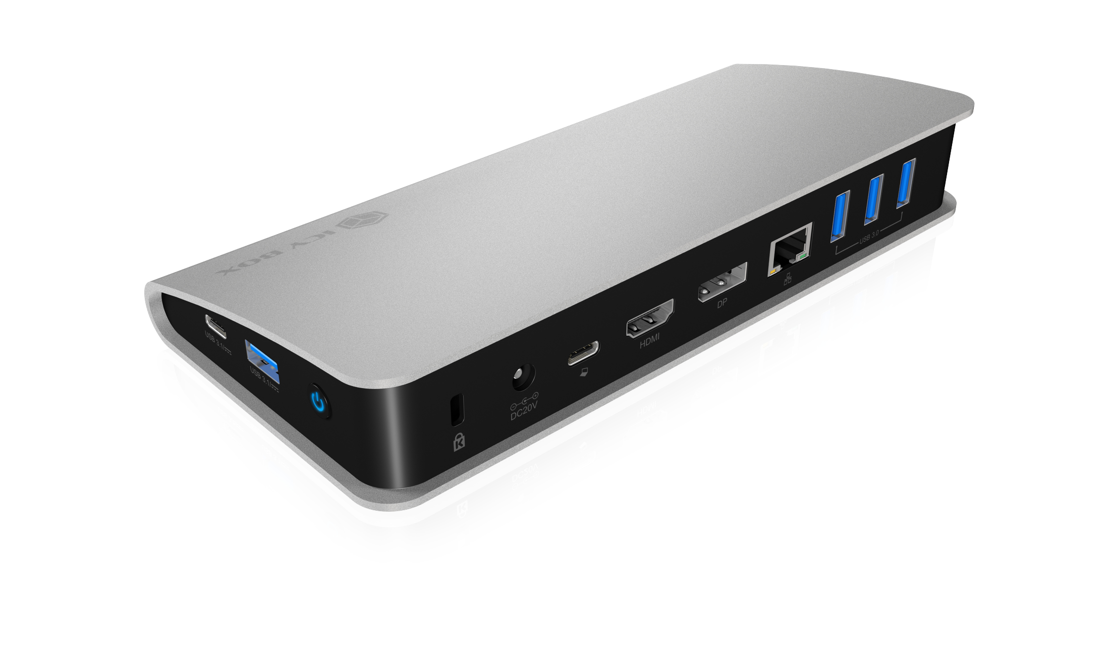 ICY BOX USB-C Docking Station (12-in-1) für 2 Monitore (1x HDMI & 1x DP), 4K 60Hz, 6-fach USB 3....