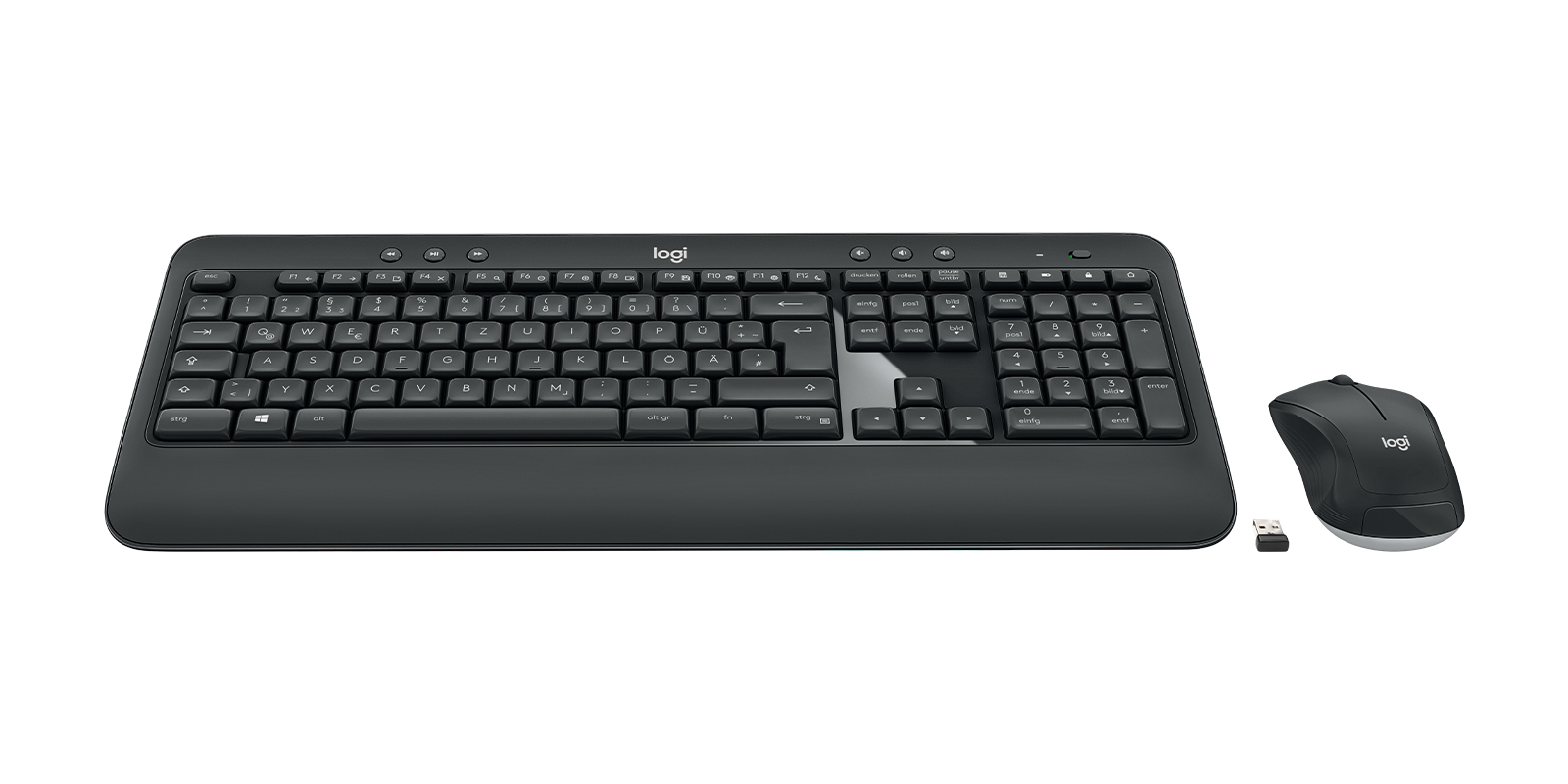 Logitech Advanced MK540 tastatur Mus inkluderet USB QWERTZ Tysk Sort, Hvid