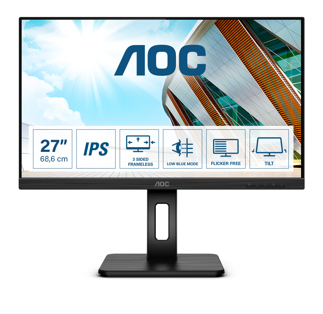 AOC QHD 27inch 4ms monitor, 2560x1440