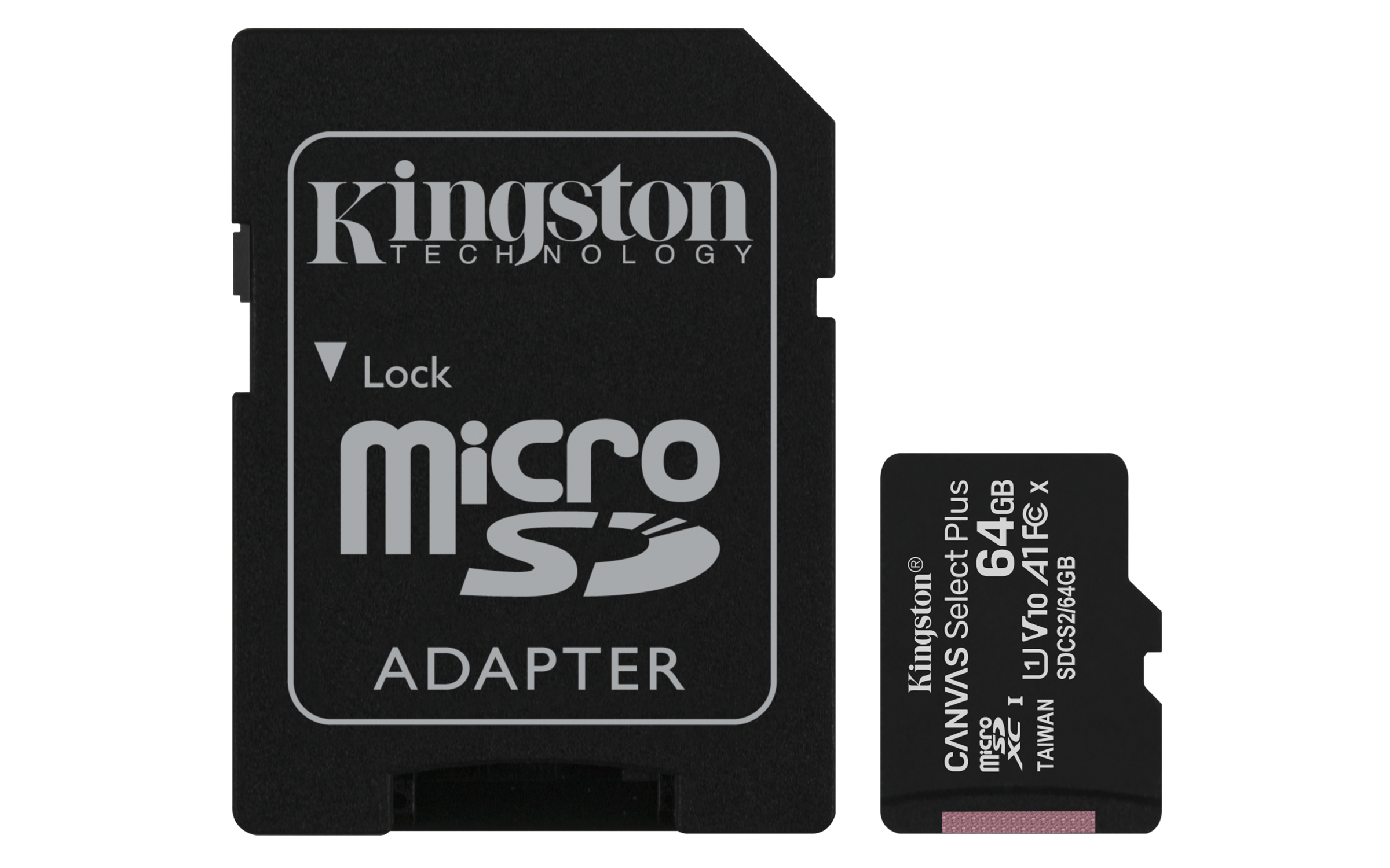 Kingston Canvas Select Plus microSD Card SDCS2/64 GB Class 10 (SD Adapter Included)