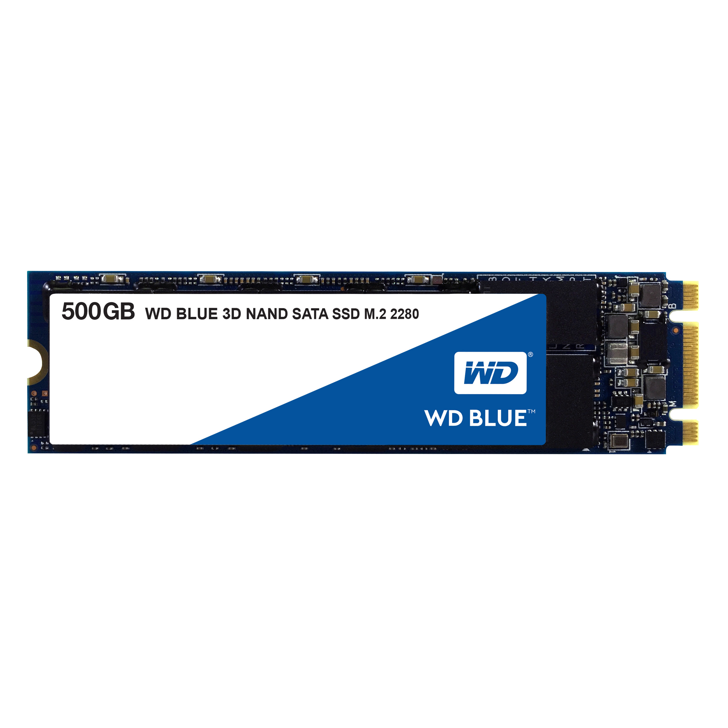 Western Digital WDS500G2B0B WD Blue 3D NAND Internal SSD M.2 SATA, 500 GB - Black