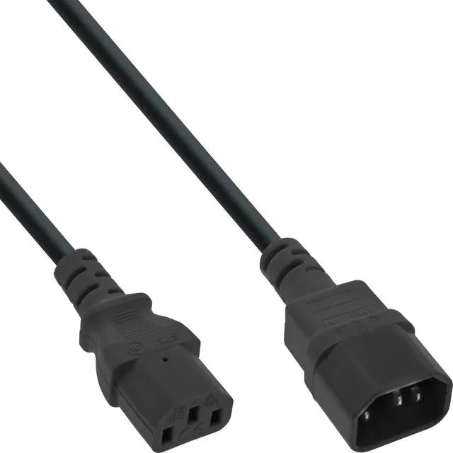 Inline C13 auf C14 1M Power Cable, 3pin IEC-C13/C14 1M 