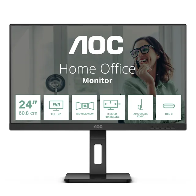 AOC 60,5cm (23,8") 24P3CV   16:09 HDMI+DP+4xUSB IPS  black retail