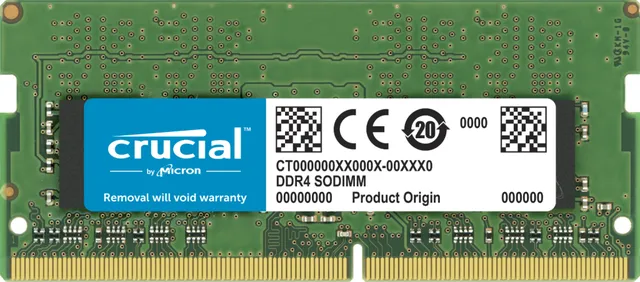 Crucial RAM 32GB DDR4 3200MHz CL22 (or 2933MHz or 2666MHz) Laptop Memory CT32G4SFD832A
