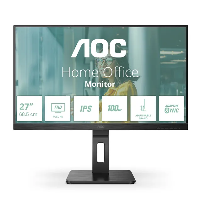 AOC 27 FHD IPS 75Hz HDMI,DP,DVI,VGA,SP,Højde