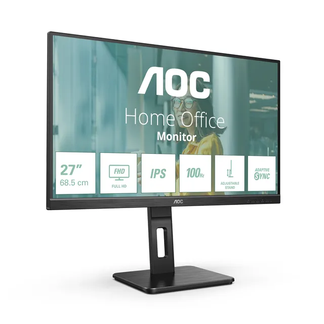 AOC 27 FHD IPS 75Hz HDMI,DP,DVI,VGA,SP,Højde