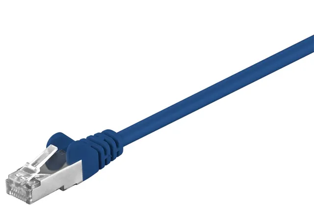 Patch kabel, F/UTP CAT5E, 15 m blå