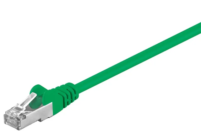 Patch kabel, F/UTP CAT5E, 0,5 m grøn