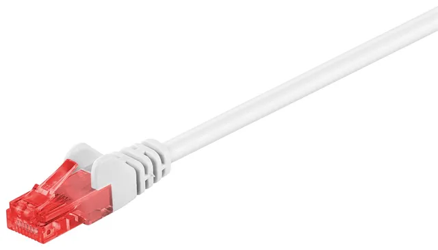 Patch kabel, UTP CAT6, hvid, 0,25 m