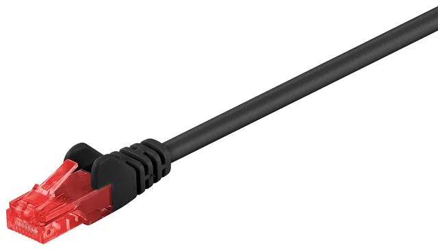 Goobay 68681 CAT 6 Patchcable, U/UTP, Black, 20m Cable Length