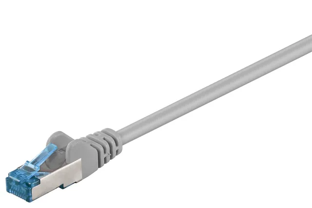 Patch kabel, S/FTP CAT6A, 10 m, grå