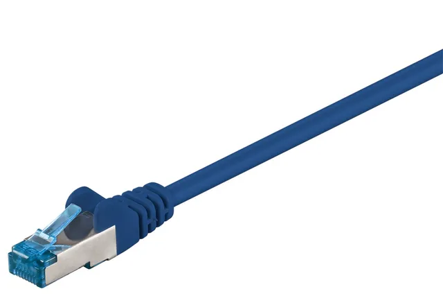 Patch kabel, S/FTP CAT6A, 10 m, Blå