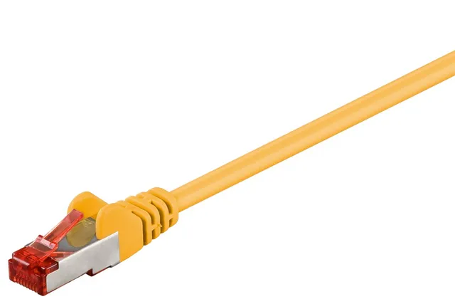 Patch kabel, S/FTP CAT6, 0,25 m, Gul